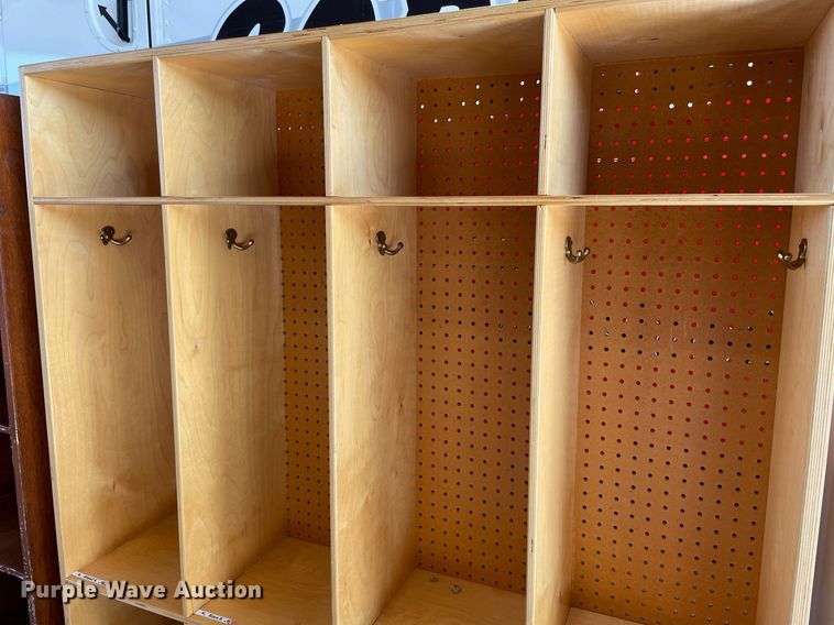 image for item NY9574 (5) wood cabinets/cubbies