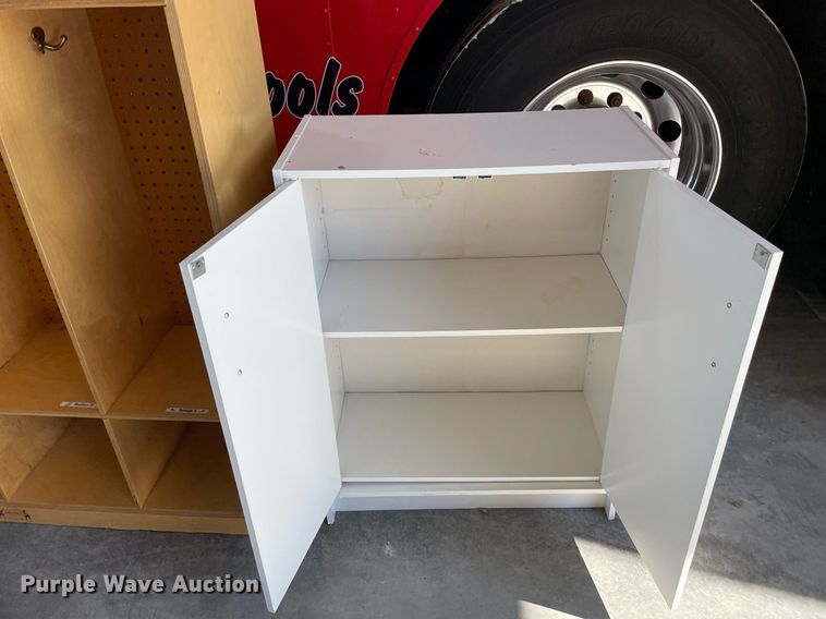 image for item NY9574 (5) wood cabinets/cubbies