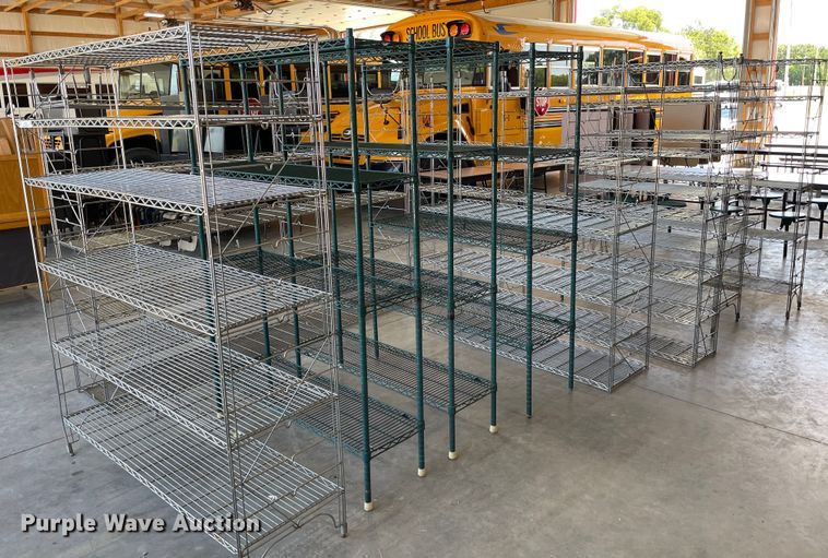 image for item NY9581 (10) metal storage shelves