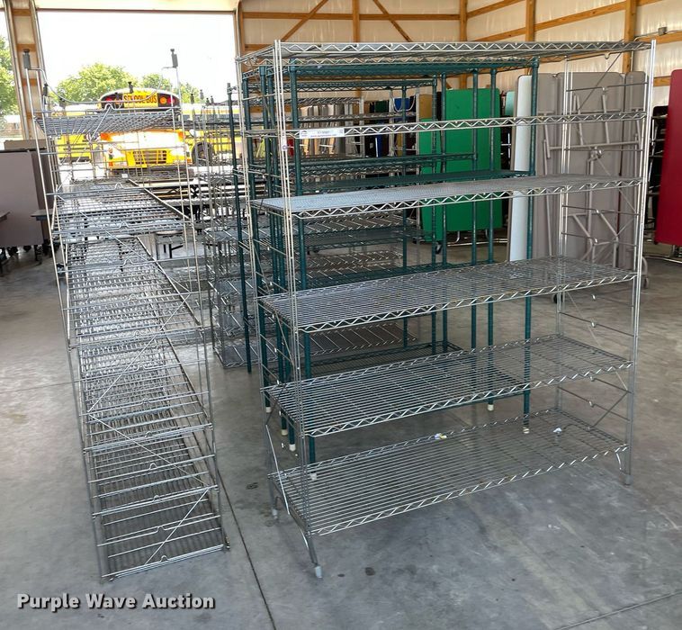 image for item NY9581 (10) metal storage shelves