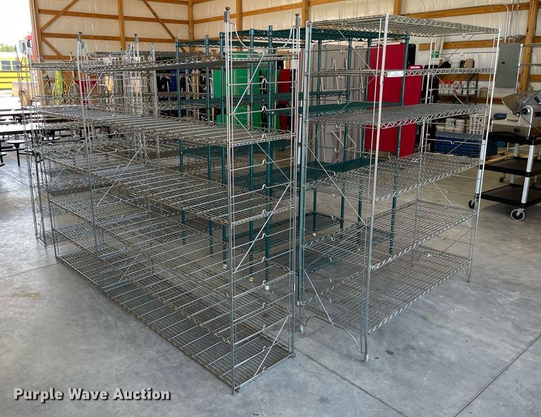 image for item NY9581 (10) metal storage shelves