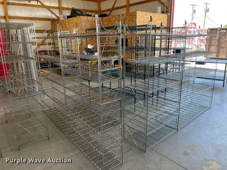 image for item NY9581 (10) metal storage shelves