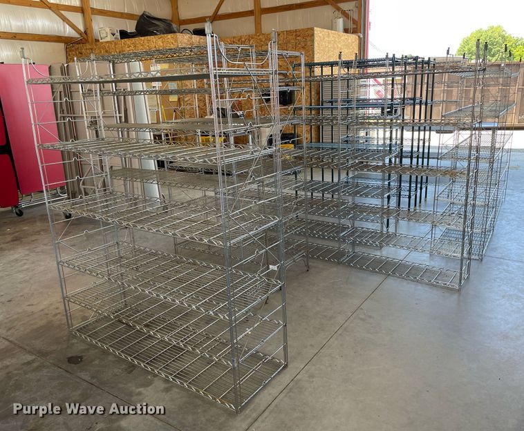 image for item NY9581 (10) metal storage shelves