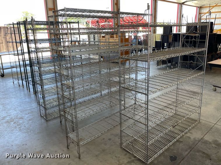 image for item NY9581 (10) metal storage shelves