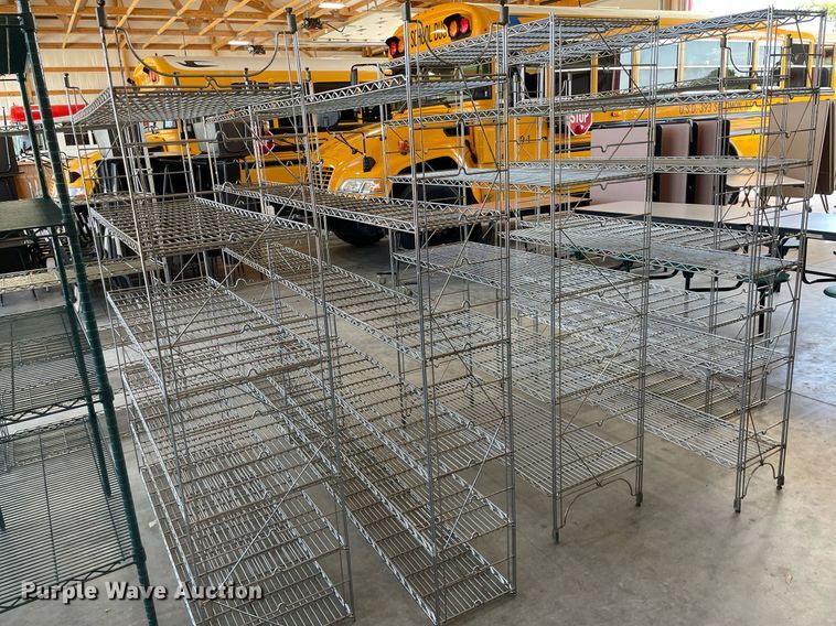 image for item NY9581 (10) metal storage shelves