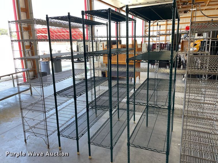 image for item NY9581 (10) metal storage shelves