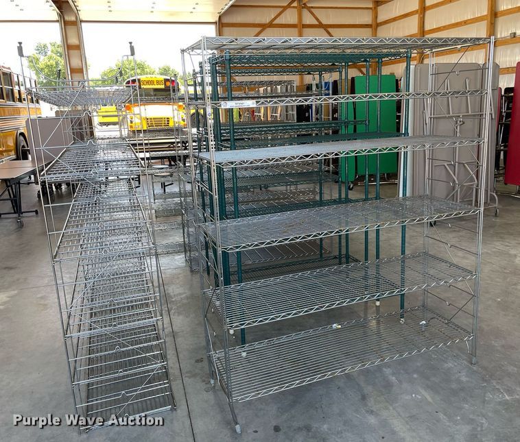 image for item NY9581 (10) metal storage shelves