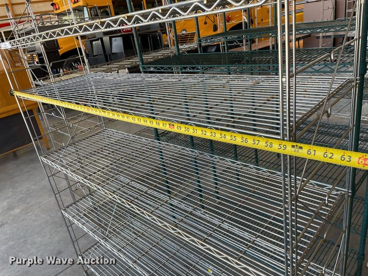 image for item NY9581 (10) metal storage shelves