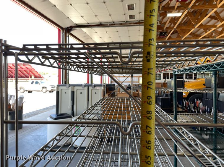 image for item NY9581 (10) metal storage shelves