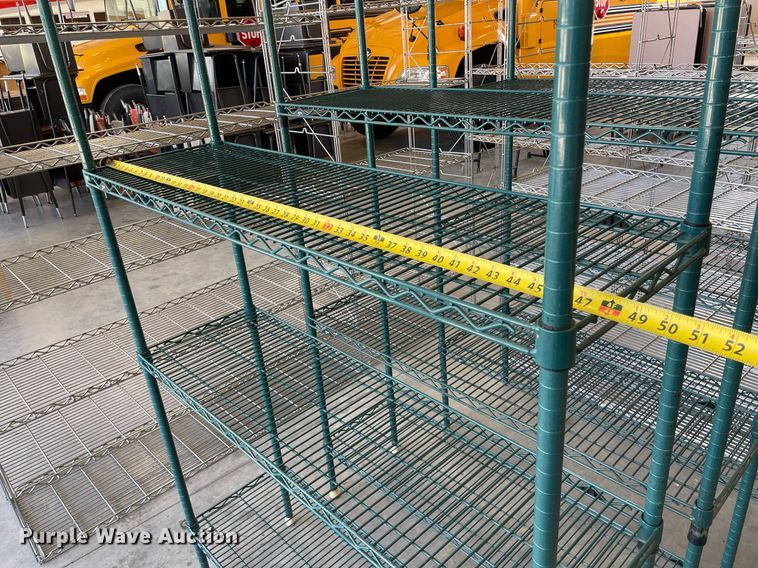 image for item NY9581 (10) metal storage shelves