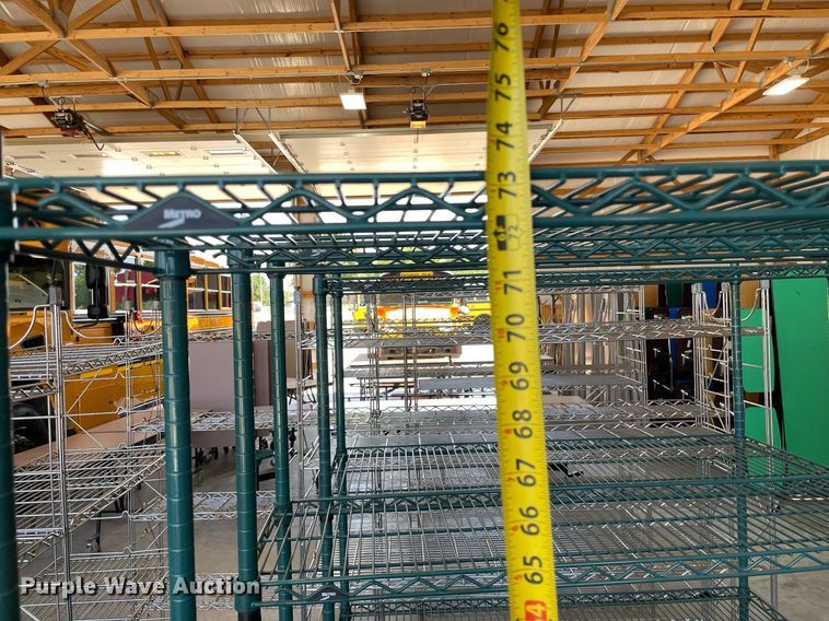 image for item NY9581 (10) metal storage shelves