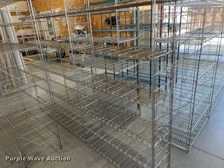 image for item NY9581 (10) metal storage shelves