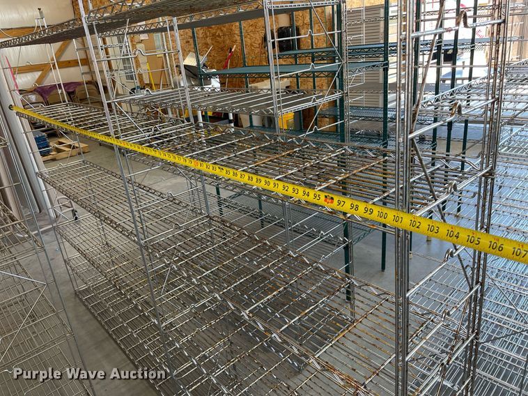 image for item NY9581 (10) metal storage shelves