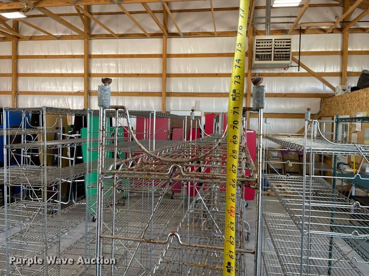 image for item NY9581 (10) metal storage shelves