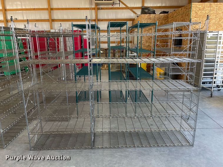 image for item NY9581 (10) metal storage shelves