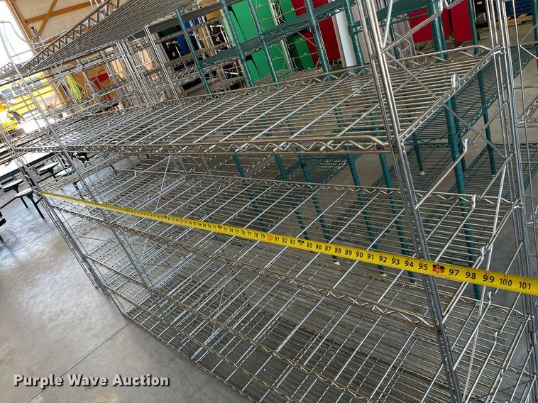 image for item NY9581 (10) metal storage shelves