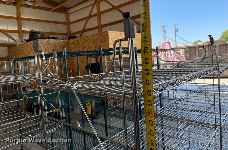 image for item NY9581 (10) metal storage shelves