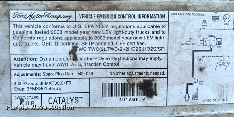 image for item OC9104 2003 Ford Ranger  pickup truck