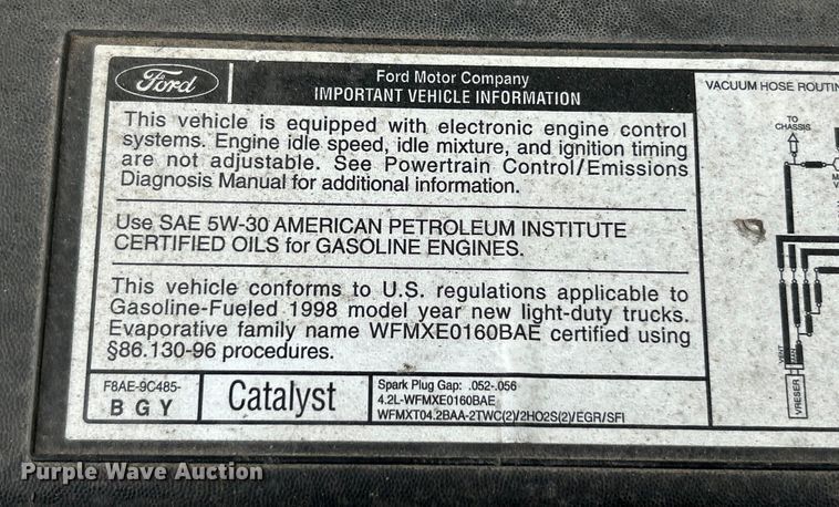 image for item OK9751 1998 Ford F150  pickup truck