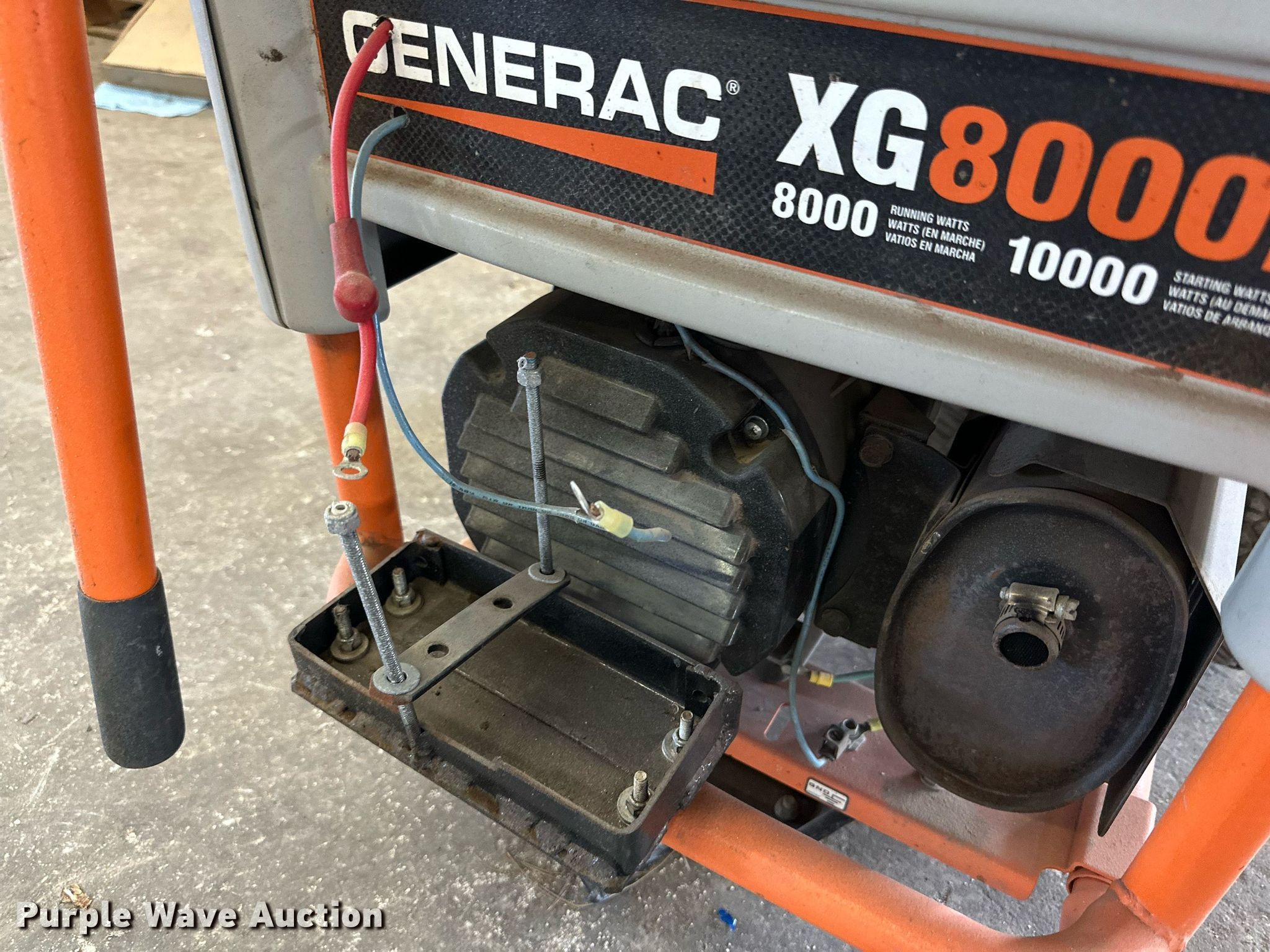 Generac XG8000E generator in TX Item KM9841 sold Purple Wave