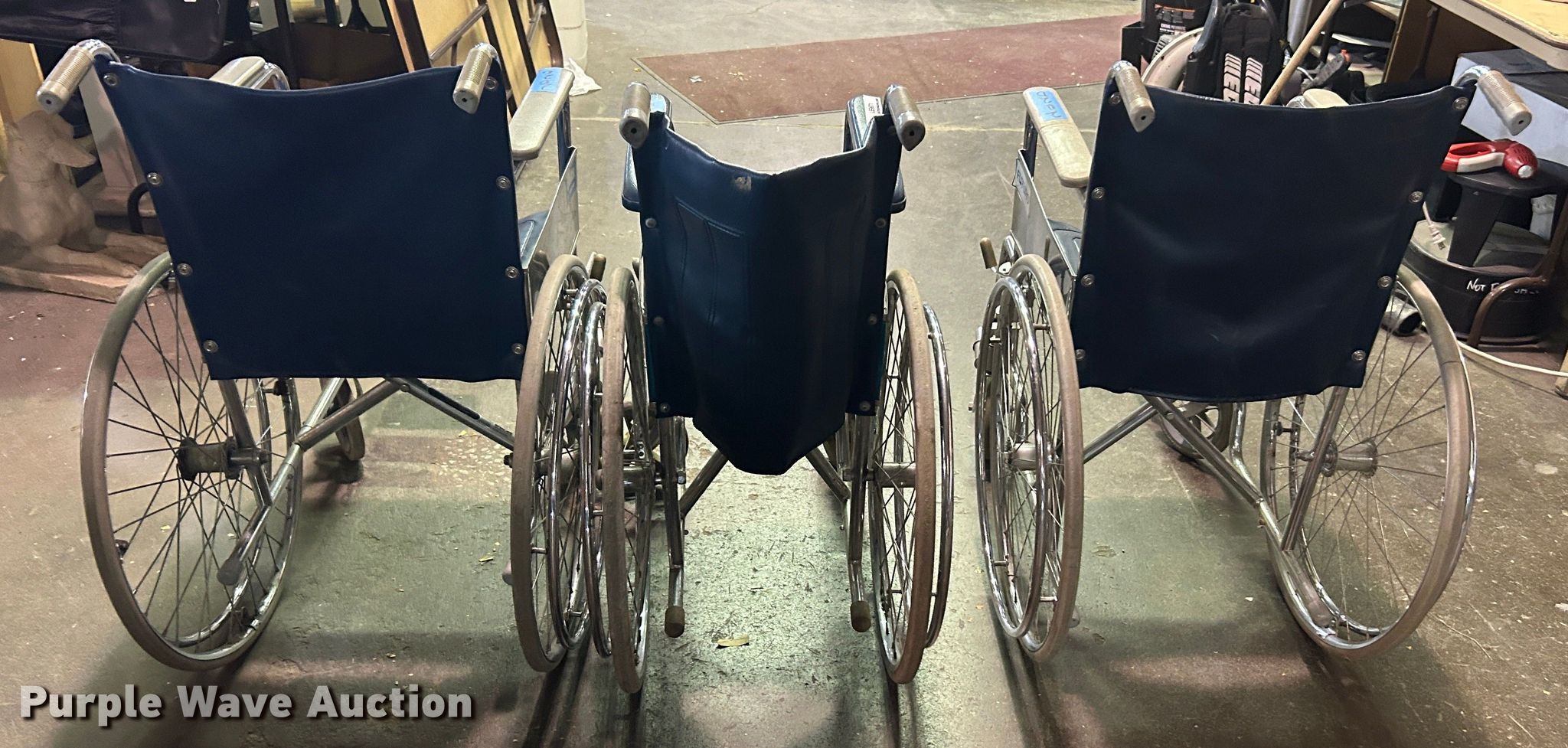 (3) wheelchairs in Tulsa, OK Item LE9671 for sale Purple Wave