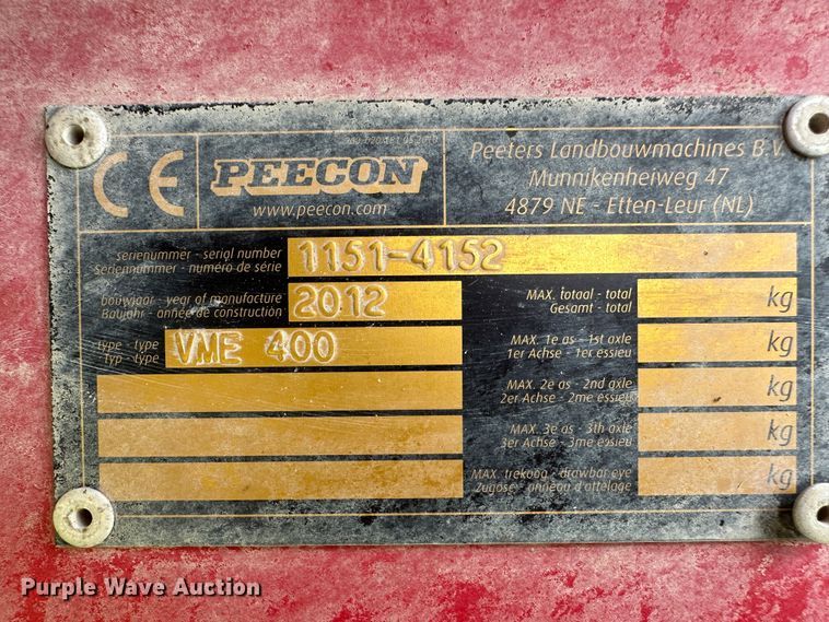 image for item DM2579 2012 Peecon VME 400  feed grinder/mixer