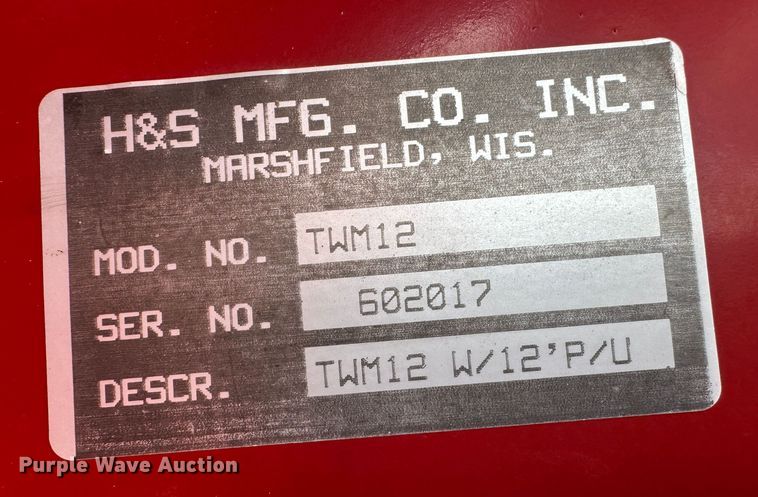 image for item DM2582 H&S TWM12  hay merger