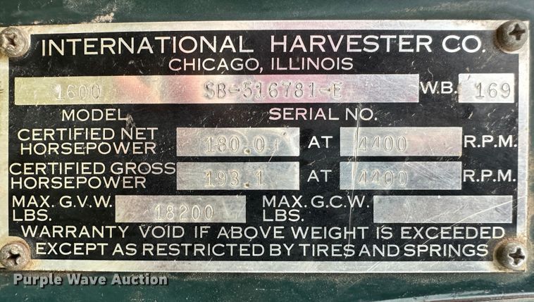 image for item DM2584 1965 International Loadstar 1600  grain truck