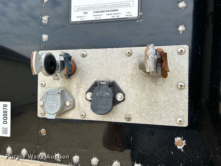 image for item DQ0870 2015 Timpte 4368  grain trailer