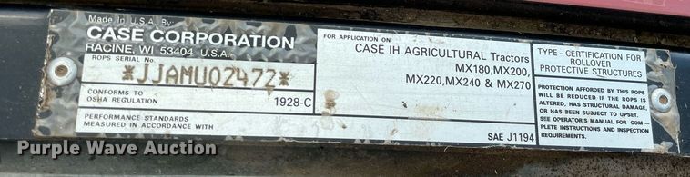 image for item JD9165 1999 Case MX220 Magnum  MFWD tractor