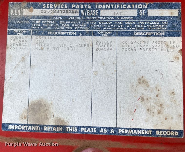 image for item LB9369 1968 Chevrolet 50  grain truck