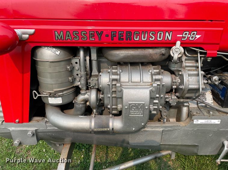 image for item LJ9778 1960 Massey  Ferguson 98  tractor