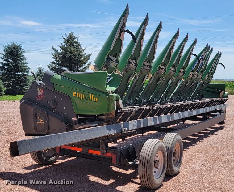 image for item LQ9049 2014 Capello Quasar F12  corn head with trailer