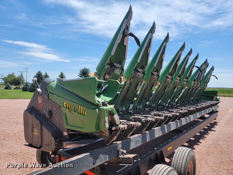 image for item LQ9049 2014 Capello Quasar F12  corn head with trailer