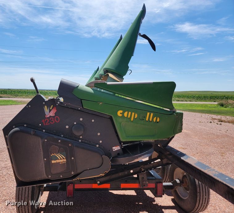 image for item LQ9049 2014 Capello Quasar F12  corn head with trailer