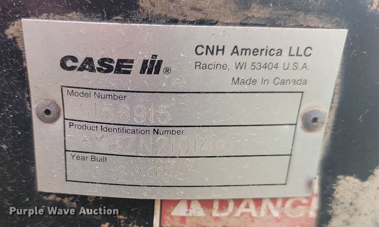 image for item LQ9063 2008 Case 2162  draper head
