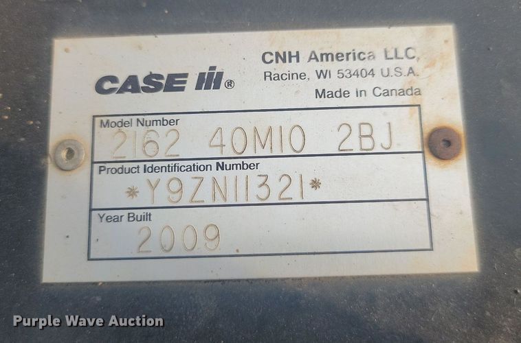 image for item LQ9064 2009 Case 2162  draper head