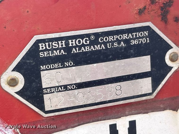 image for item MG9364 Bush Hog 60  three point blade