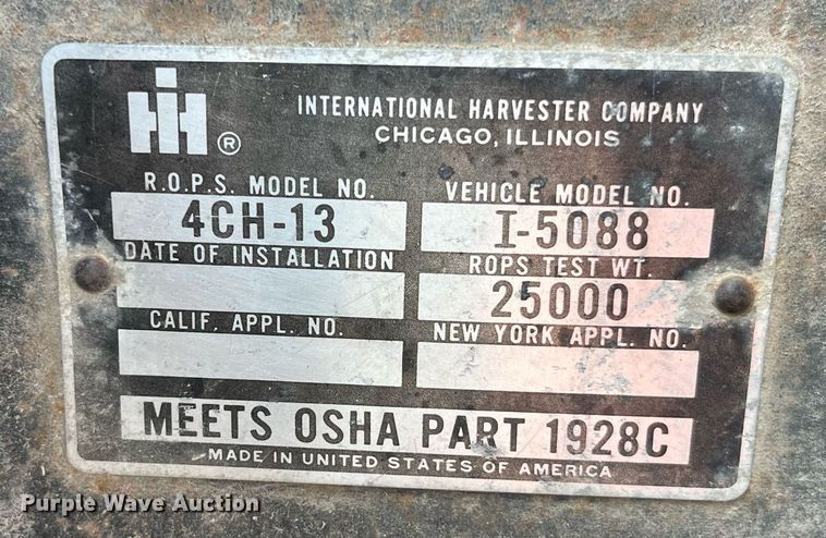 image for item MG9367 1981 International 5088  tractor