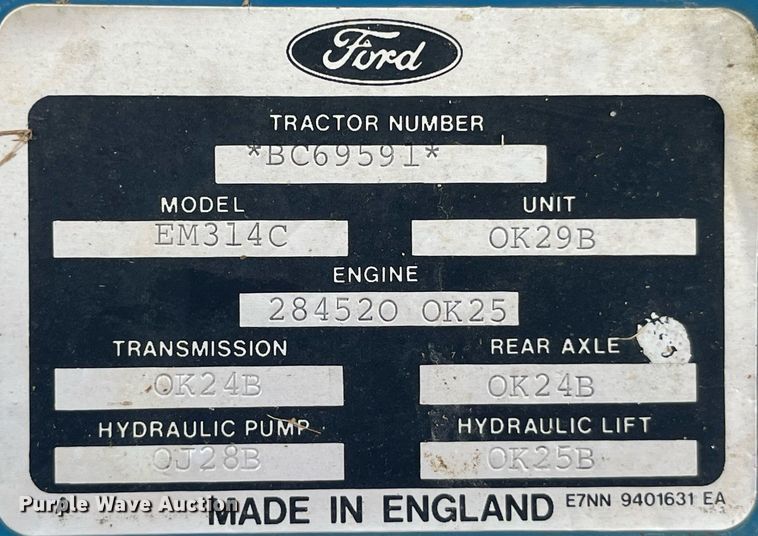 image for item MG9369 1991 Ford 5610 II Special  tractor