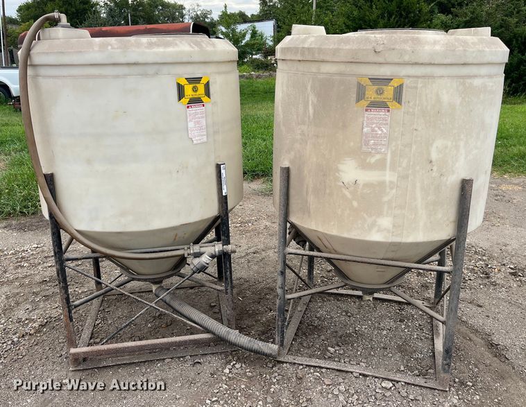 image for item MG9394 (2) Ace Roto-Mold cone bottom tanks