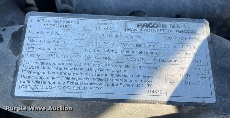 image for item DL3852 2019 Kenworth T680  semi truck