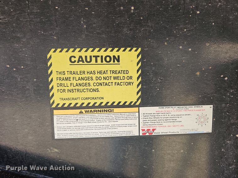 image for item DN8620 2012 Transcraft TL2000  flatbed trailer