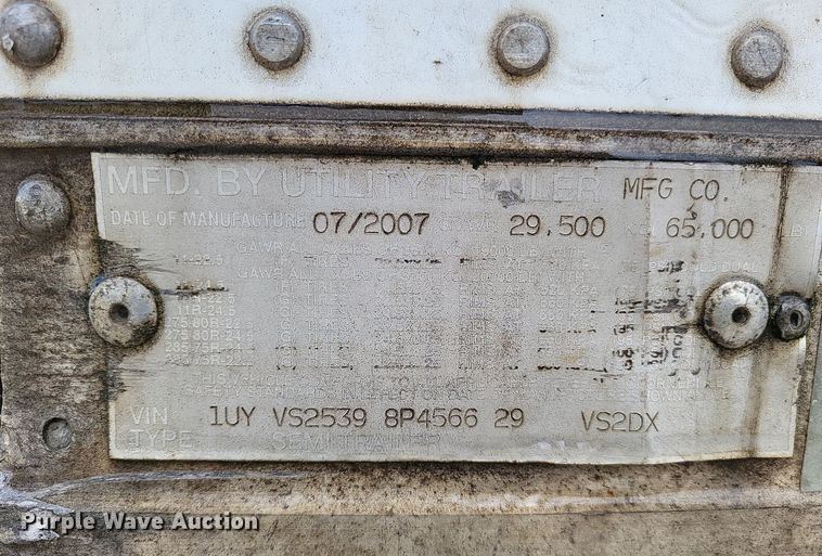 image for item DP5212 2008 Utility Trailers  dry van trailer