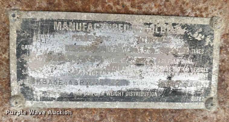 image for item DS2059 1994 Hilbilt  end dump trailer