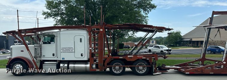 image for item DS2115 2016 Peterbilt 389  car carrier truck with car carrier trailer