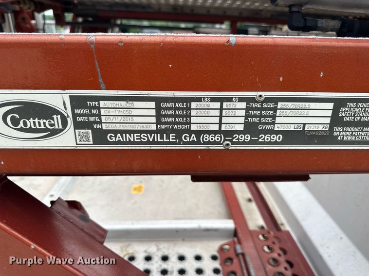 image for item DS2115 2016 Peterbilt 389  car carrier truck with car carrier trailer