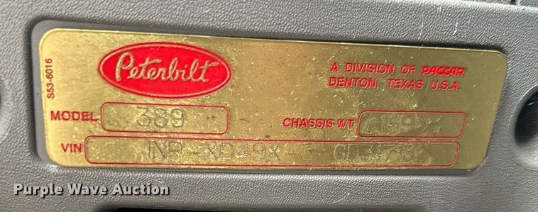 image for item DS2115 2016 Peterbilt 389  car carrier truck with car carrier trailer