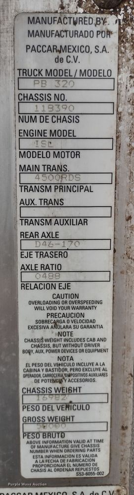 image for item JK9106 2011 Peterbilt 320  refuse truck