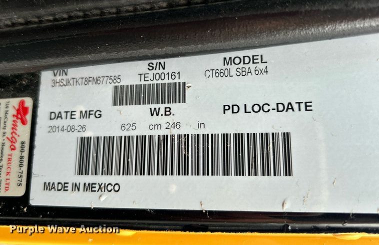 image for item KW9146 2015 Caterpillar CT660L  winch truck